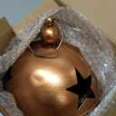 YIYA Big Christmas Jingle Bells Decorations Gold Giant Iron Christmas Ball 9.4x12.2 Inch Jingle Bell Yard Decor for Xmas Holiday Tree Doorway Home Garden Decor