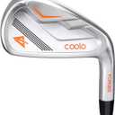 COOLO Graphite Golf Irons, Provide More Speed and Control, Beginner/High Handicap/Seniors/Ladies, Reduced Strain on Elbows and Wrists, Right Handed, 4 iron, 24 degrees, 38"