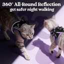Rabbitgoo Cat Harness and Leash Set for Walking Escape Proof, Adjustable Soft Kittens Vest with Reflective Strip for Cats, Comfortable Outdoor Vest, Black & Light Purple, L
