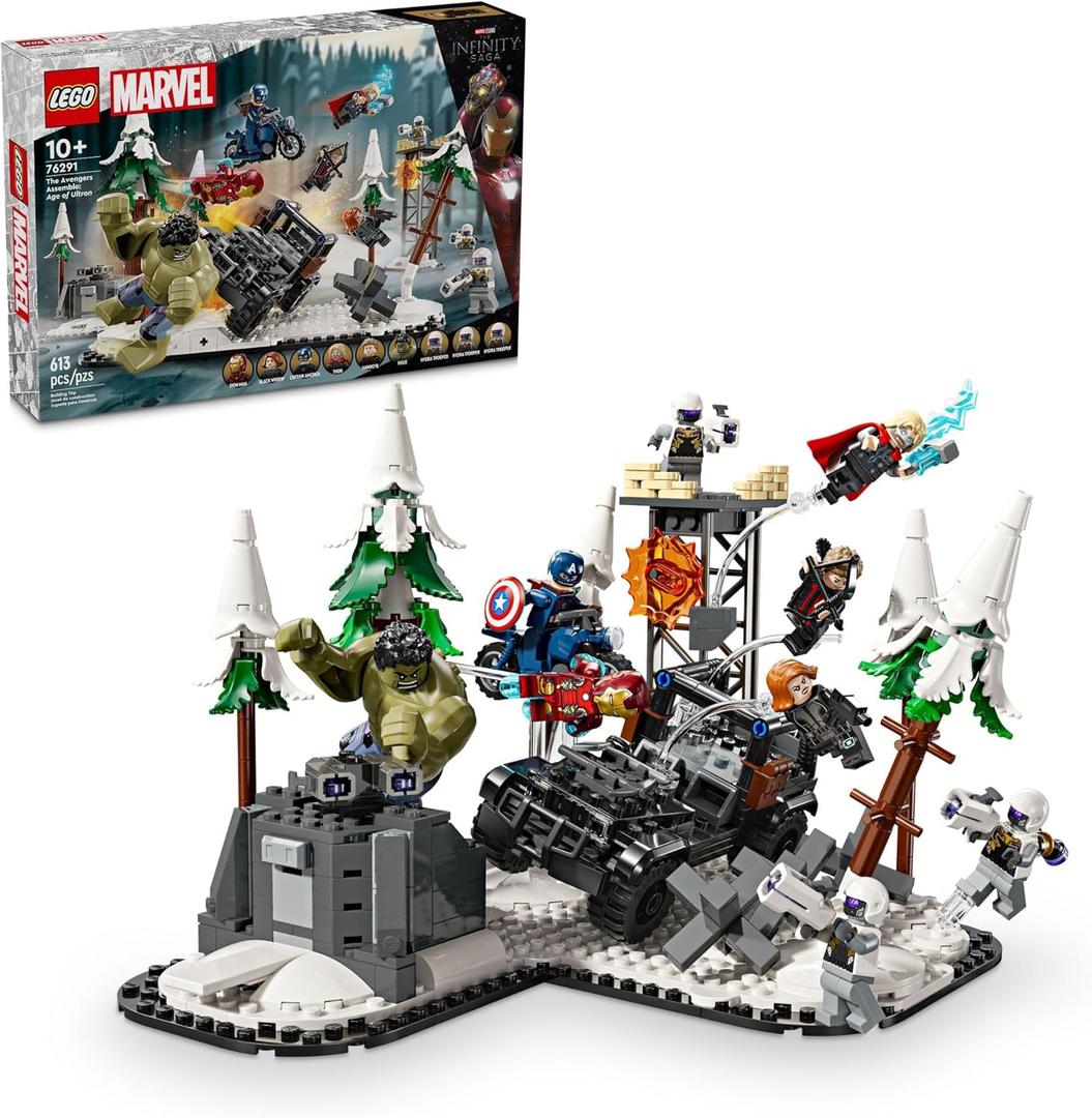 LEGO Marvel The Avengers Assemble: Age of Ultron Building Toy Set - Marvel Toy & Figures for Boys & Girls, Ages 10+ - Gift Ideas for Kids - Includes 6 Superhero Minifigures - 76291