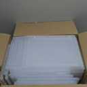 6 Pcs Clear A4 File Portable Project Case, Plastic Storage Box for 8.5" x 11" Letter Paper, Scrapbook Paper Storage Boxes Documents Magazines Holder (whie)