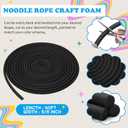 Frienda 5/8 Inch x 40 Ft Black Foam Noodles for Crafts Versatile Pool Noodles Foam Tubes Cylinder Rods for Modeling, DIY Arts and Crafts Supplies