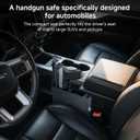 Vehicle Gun Safe for Handgun with Fingerprint, Keypad, Key, Biometric Car Gun Safe for Pickup, SUV, Truck, Large Sedan and Hatchback, Quick Access Auto Pop-Up Pistol Safe for Nightstand Beside
