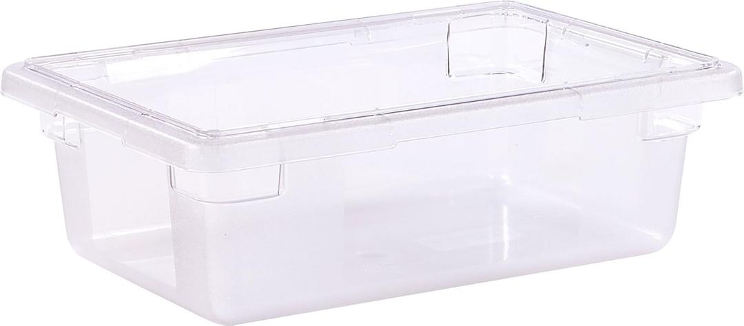 Carlisle Food Service Products Stor plus Food Storage Container with Stackable Design for Catering, Buffets, Restaurants, Polycarbonate (Pc), 3.5 Gallons, Clear