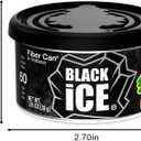 LITTLE TREES Car Air Freshener | Fiber Can Provides Long Lasting Scent for Auto or Home | Recycled Fiber | Black Ice, 4 Air Fresheners (4 Count (Pack of 1))