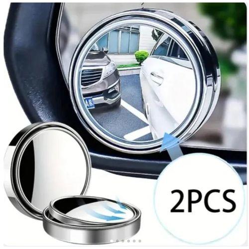 Blind Spot Mirror, 2" Round HD Glass Frameless Convex Rear View Mirrors Exterior Accessories with Wide Angle Adjustable Stick for Car SUV and Trucks, Pack of 2