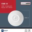 SensorSwitch Ceiling Motion Sensor, Passive Infrared PIR Occupancy Sensor, 360 Large Motion Detection, Indoor Use, Line Voltage, Extended Range