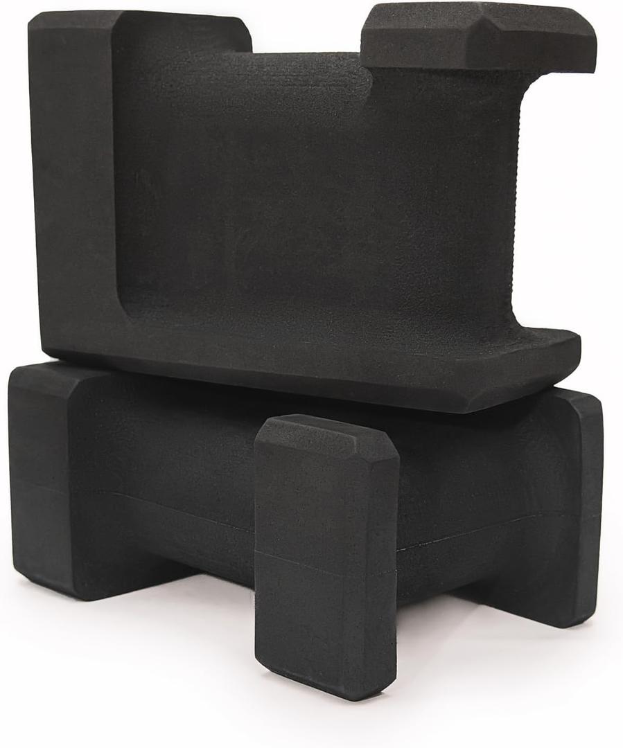 Ergo Yoga Blocks, Relieve Wrist Pain, Improve Comfort and Grip, Contoured Design, Pilates Exercise Balance & Stretching (Universal, Black)