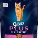 9Lives Plus High Protein Dry Cat Food, Chicken & Fish Flavors, 12 lb. Bag (EXP 06/16/27)
