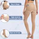 )+MD 140D Light Compression Pantyhose for Women, 15-20mmHg Graduated Compression Tights, Footless Leggings for Leg Support  (S/M)