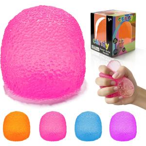Squishy Fidget Toys Stress for Kids and Adults, Super Solid Squeeze Ball, Sensory for Stress Relief, Birthday, Easter Basket Stuffers and Party Favors(Pink), 2.2 inches