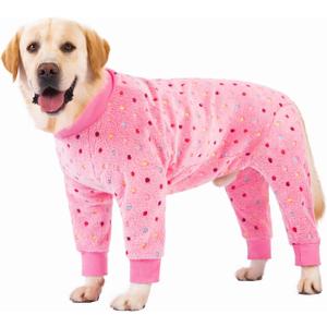 Dog Recovery Suit After Surgery Dog Onesie,Anti-Shedding Dog Pajamas,Dog Jumpsuit Coat Lightweight for Dog (Rose Pink) (28- Back Length:18",Chest Girth:24"-27")