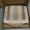 YANGQIHOME Boho Placemats Set of 4, Farmhouse Rustic Woven Placemats for Dining Table Decor, Handmade Braided Place Mats in Natural Cotton Jute and Water Straw for Kitchen Table