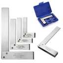 Suwimut Machinist Square Set 2, 3, 4, 6 Inch, Mechanical Engineer Hardened Steel High Precision Squares, 90 Degree Wide Base Square Tool L-Type Right Angle Ruler Tool for Woodworking