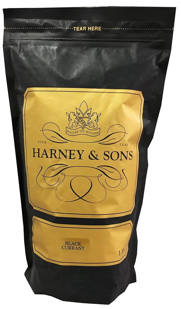 Harney & Sons Black Currant Loose Leaf Black Tea, 16 oz | Loose leaf black tea with black currant flavor. Enjoy hot or iced. Contains caffeine. (EXP 03/19/27)
