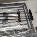 BABELIO 36 Inch Extra Tall Baby Gate with Cat Door,29-40" Wide, 36" Tall Metal Pet Door for Stairs,Doorways,House,Auto Close,Easy Walk Thru,Black