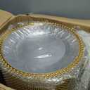 Tioncy 50 Set Clear Beaded Charger Plates Bulk for Wedding, 13 Inch, about 13 inch