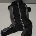 Fleece Dog Coat for Small Medium Dog,Pullover Pajamas Jumpsuit Bodysuit Puppy Coats with Legs, Pet Windproof Warm Cold Weather Jacket Full Body Vest Cozy Snowsuit Outfit Clothes (Black, XL)