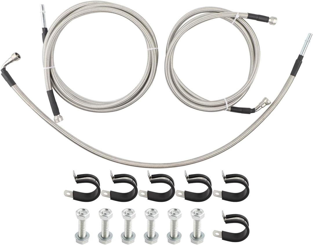 MUCO Stainless Fuel Line kit 819-812 for Chevy Avalanche 1500 Suburban1500 Tahoe 2004 2005 2006 GMC Yukon GMC Yukon XL 1500 Flex Fuel Flexible Braided Lines Stainless Steel