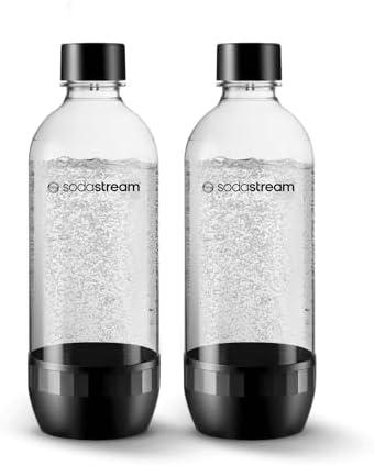 SodaStream 1L Classic DWS Carbonating Bottle Black (twinpack), Pack of 1