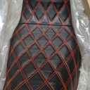 Rider Driver Rear Passenger 2-Up Seat For Harley Electra Glide Ultra Limited Road Glide Road King Street Glide 2009-2023, Red Stitch