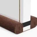 Upgraded Door Draft Stopper for Bottom of Door, Under Door Gap Filler for Big Gap, No Folding Required, Flexible Installation Door Sweep soundproofing Strip for Home & Apartment, 28-32in, Brown
