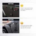for JK JL JT Hinge Step Foldable Foot Pedal with Bottle Opener Compatible with 2007-2026 Jeep Wrangler JK JL JKU JLU Unlimited & Gladiator JT 2/4 Doors, Star Sign Door Foot Step Accessories