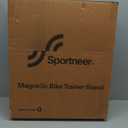 Sportneer Bike Trainer - Magnetic Stationary Bike Stand for 26-28" & 700C Wheels - Adjustable 6 Level Resistance Bike Trainer Stand for Indoor Riding with Quick Release Lever & Front Wheel Riser Block (Black)