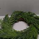 22Inch Norfolk Pine Wreath-Christmas Wreaths for Front Door - Real Touch Realistic Pine Wreath Artificial Faux Greenery Xmas Wreaths for Home Decor