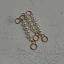 3 Pcs Bag Strap Extender Artificial Pearl,Extended Your Bag Metal Chain Length,Replacement Bag Chain Strap for Purse Clutch Handbag (Gold)
