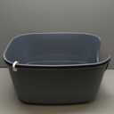 Gefryco Jumbo Cat Litter Box with High Sides, Extra Large for Muti Cats Open Big Cat Litter Box Anti-Splashing, High Wall Litter Tray for Indoor Medium and Large Cats (Pack of 2) (Grey-Grey)