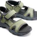 BASS OUTDOOR Women's Sandals for Beach Or Trail  Open Toe & Rubber Sole Hiking Shoe (6, Deep Lchn Gn)