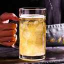 Encheng Glass Beer Stein Mugs Jumbo Mugs,German Beer Mug With Handle 1.2Liter,Big Freezable Glass Mug 40oz,Extra Large German Beer Glasses BPA Free,Dishwasher Safe 2 Pack