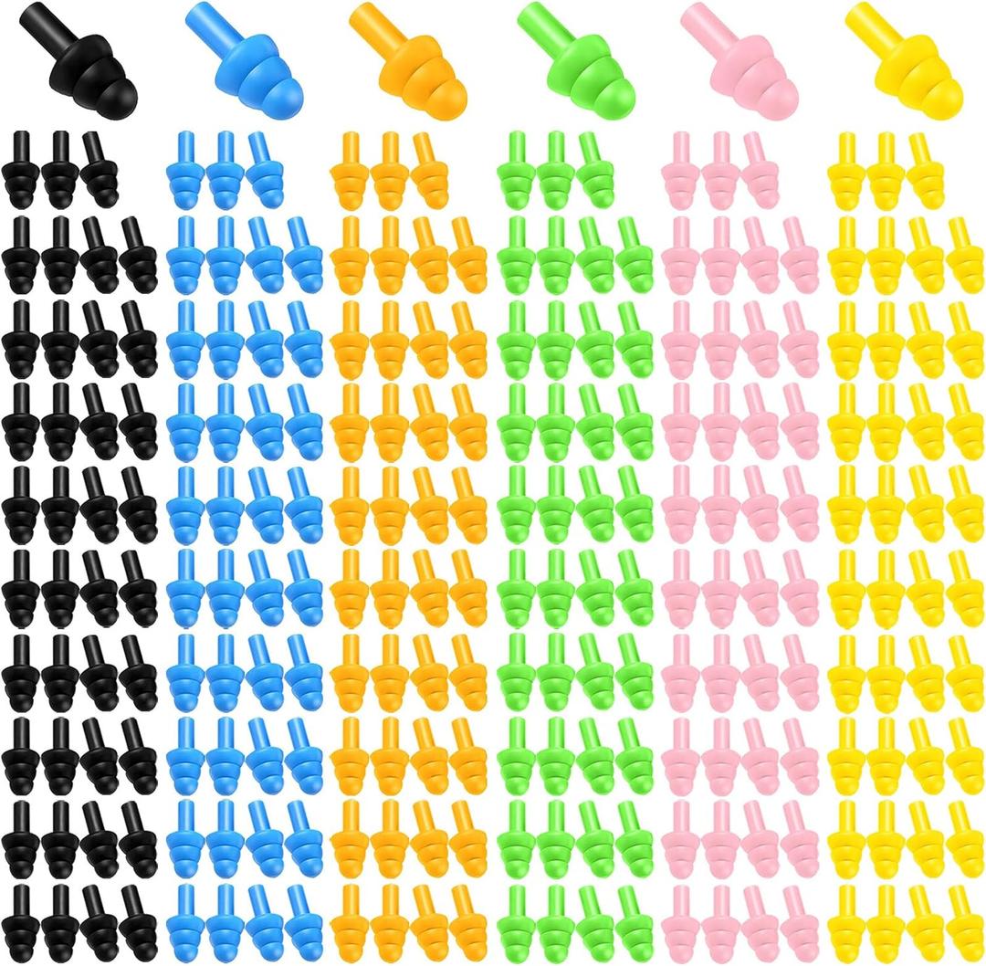 240 Pairs Ear Plugs for Sleeping Noise Cancelling,Silicone Ear Plugs Earplugs Super Soft Reusable Ear Plug for Sleeping Swimming, Snoring, Concerts, Shooters,Work, Noisy Places (6 Colors)
