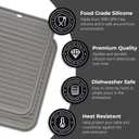 Silicone Trivets for Hot Dishes, Pots, Pans (4 Pack) - Heat-Resistant Pot Holders for Kitchen Countertop Mats - Silicone Trivet Mat (9 x 12 Inch) - Multipurpose Counter Pads (Grey)