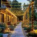 XURISEN 403FT 1000 LED String Lights Outdoor Green Wire Christmas Lights 8 Modes & Timer Waterproof Fairy Lights Plug in for Party, Wedding, Yard, Garden, Indoor/Outdoor Decorations(Warm White)