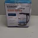 Cosori Electric Kettle, No Plastic Filter & Spout, 1.7L Tea Kettle & Hot Water Boiler For Coffee & Tea, Water Heater & Teapot, Automatic Shut Off, Borosilicate glass, Black, 1500W (1.8 Quarts)