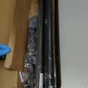 Window Curtain Rods 28 to 48 Inches, 1 Inch Heavy Duty Modern Decorative Telescoping Drapery Rod with Solid Aluminium Alloy Brackets and Square Finials, Length Adjustable, Matte Black