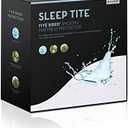 SLEEP TITE Five Sided Mattress Protector - 100% Waterproof on Top and Sides, Twin Size 