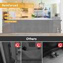 Reinforced 150 Inch Extra Wide Dog Gate with Cat Door 12.5 Ft Extra Long Baby Gates for Large Openings 37 Tall Retractable Pet Gates for Wide Openings Large Pet Gate with Cat Door, Gray