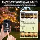 Smart Outdoor String Lights, 100FT G40 LED Outdoor Patio Lights Connectable with 40+2 Shatterproof LED Bulbs, Commercial Grade String Lights APP Control Timer for Backyard Balcony Garden Party