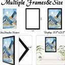 Black Picture Frame, 16x24 Picture Frame for Photo Poster Canvas Certificate Document Display Horizontally or Vertically High Transparent Wall Gallery(Size 16 x 24 inches)
