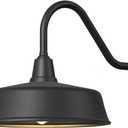 24" Large Outdoor Gooseneck Barn Light Dusk to Dawn, Extended Arm Classic Farmhouse Wall Mount Exterior Light Fixture for Garage, Shop, Porch Light (24 Diameter - 1 Pc)
