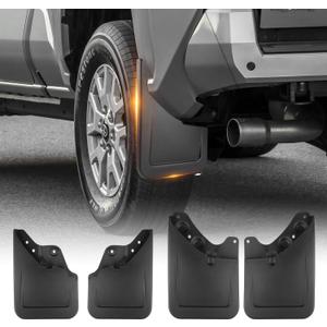 Sunsdrew 2025 Upgraded Mud Flaps for 2024-2026 Toyota Tacoma Mud Guards Accessories All Weather Mud Flaps Splash Guards Tacoma Mudflaps No-Drill Front and Rear-Black,4 Pc