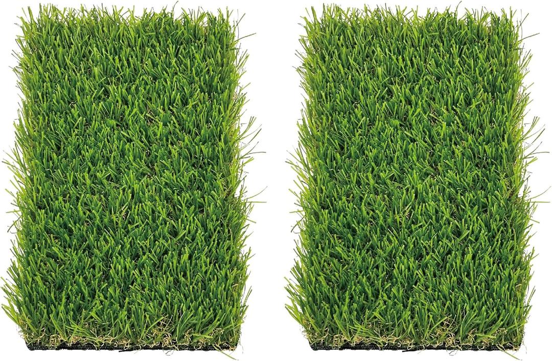 KuGuo Artificial Grass Mini Mat Indoor Outdoor DenseTurf Multi-Purpose Home Decor DIY Fake Grass Mats 6x9.5 Inches (15cm x 24cm) (2, Summer Grass)