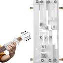 Guitar Chord Presser, Guitar Aid Chords Trainer, Chord Helper for Acoustic Guitar, Portable Chord Training Tool, Guitar Assisted Learning Tool for Beginners (White)