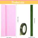 Gersoniel 57 Pcs Crepe Paper Flower DIY Kits 6 Rolls 35g Papel Crepe Sheets 50 Pcs Floral Iron Wire 10 Inch x 8 Feet 1 Roll 50 Meter for Birthday Party Wedding(Pink and Yellow Series)