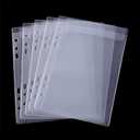 CYFUN DESIGN 10 Sheet Binder Pockets Sleeves Bags A5 Size 6 Hole Binder Folder for Dies and Stamps Storage,Waterproof PVC Clear Bags Protectors for Cutting Dies Stencil Album Stamp Crafts