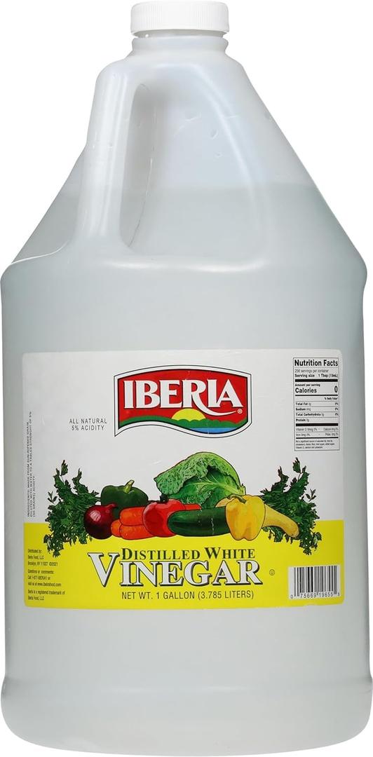 Iberia All Natural Distilled White Vinegar, 1 Gallon - 5% Acidity (128 Fl Oz (Pack of 1))