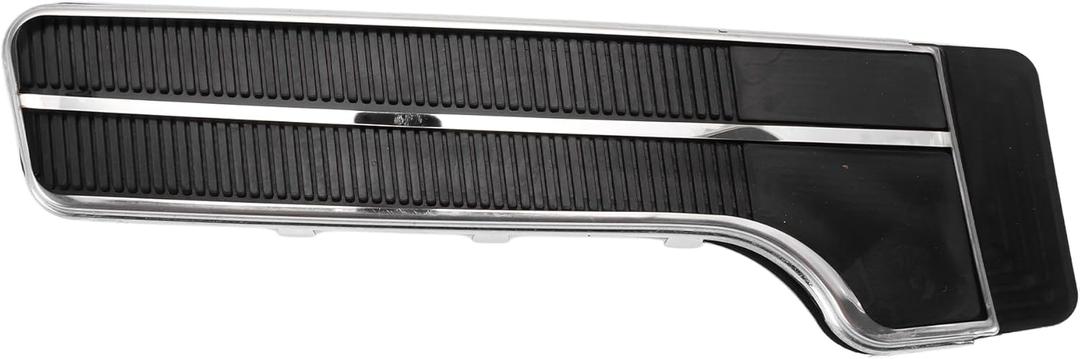 Accelerator Gas Pedal Pad with Trim for Chevy Pickup Truck Impala 1965-1970 Chevelle El Camino 64-67 Rubber Metal Footrest Pedal